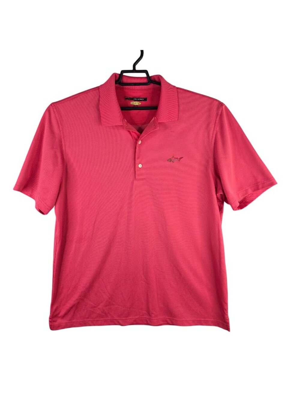 Mens Greg Norman Play Dry Pink Polo Shirt Golf Performance Short Sleeve XL